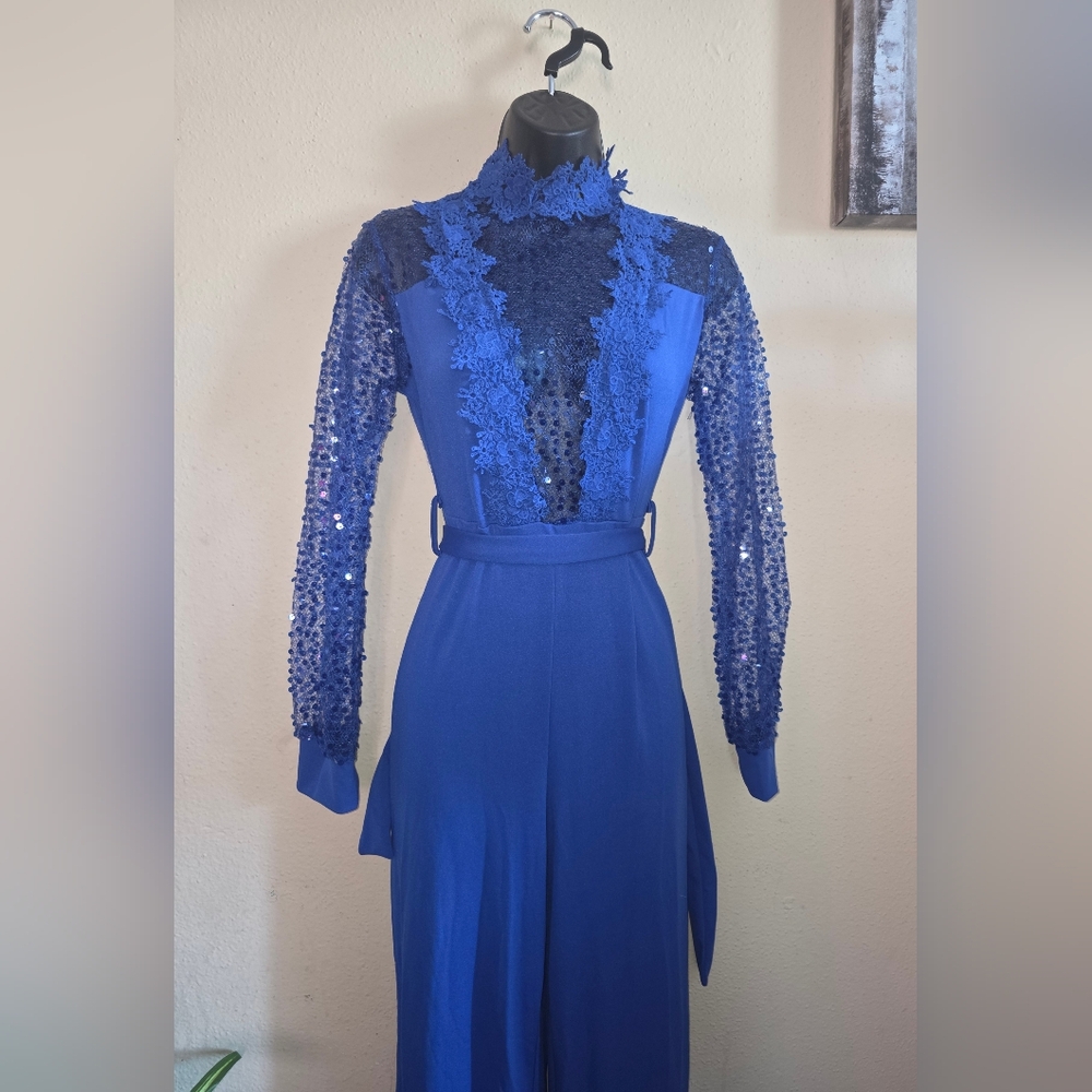 💙Eyelit  Blue Jumpsuit w/ Sequin